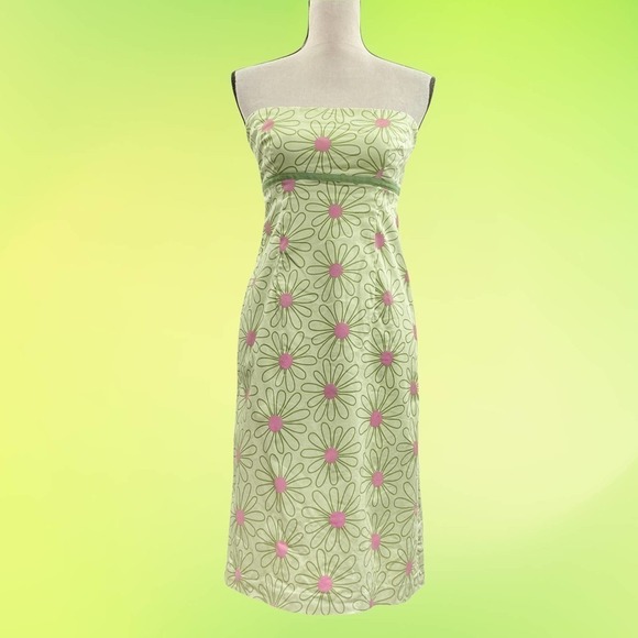 JILLIAN Jones Green Floral Strapless Mini Dress - Picture 11 of 12